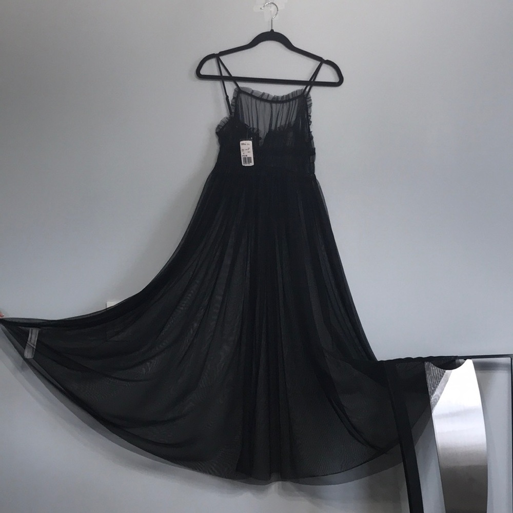 black sheer F21 dress